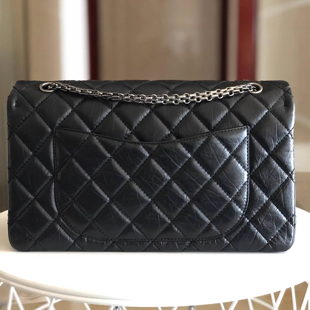 Reference image illustrating Replica Chanel 2.55 Large Handbag in Aged Calfskin – A Style Icon Reimagined