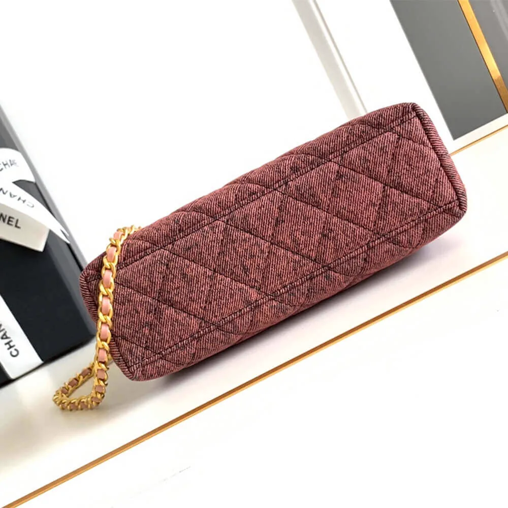 Reference image illustrating Replica Chanel Mini Shopping Bag in Washed Denim – Style AS4416