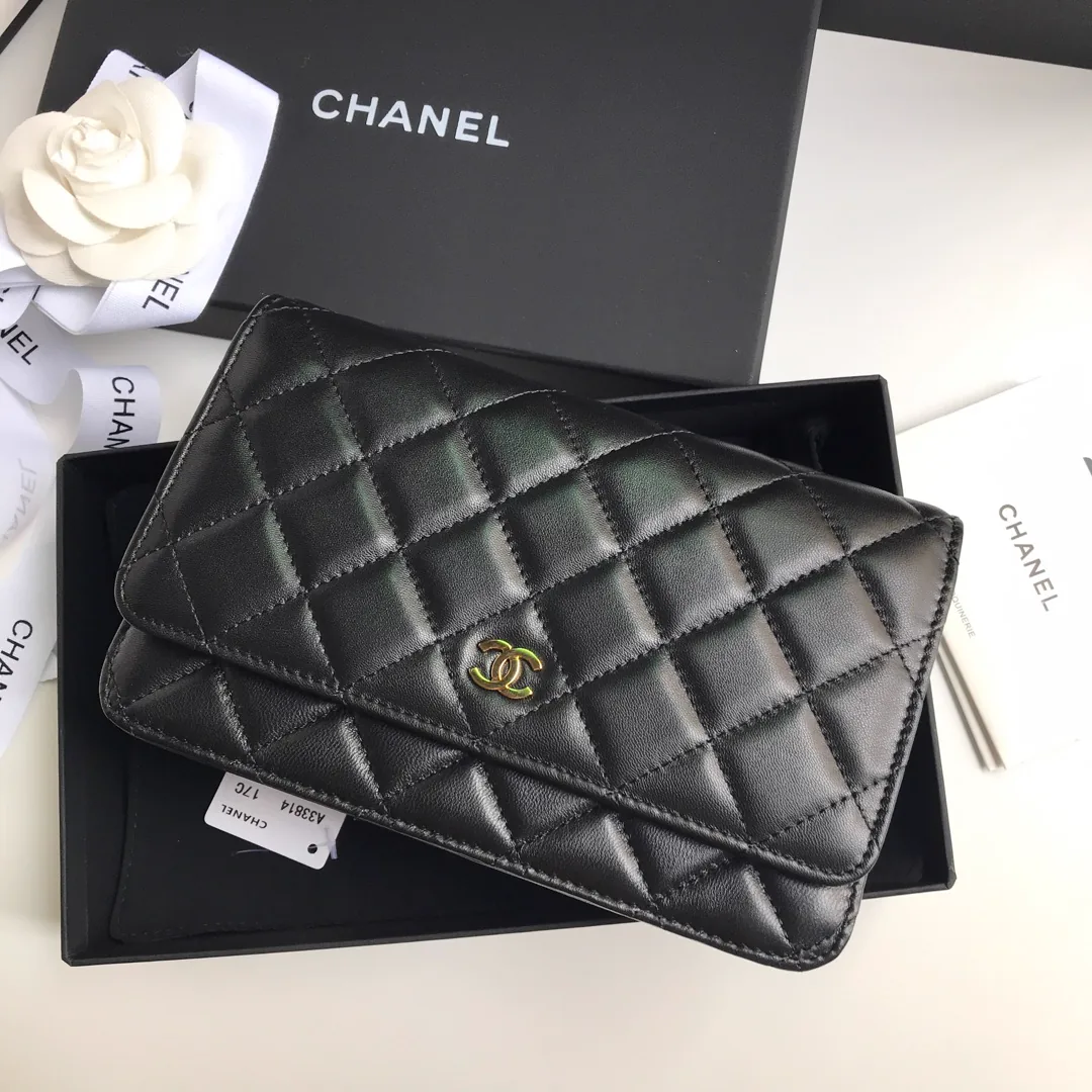Reference image illustrating Replica Chanel WOC (Wallet on Chain) – Classic Flap Inspired Crossbody Bag
