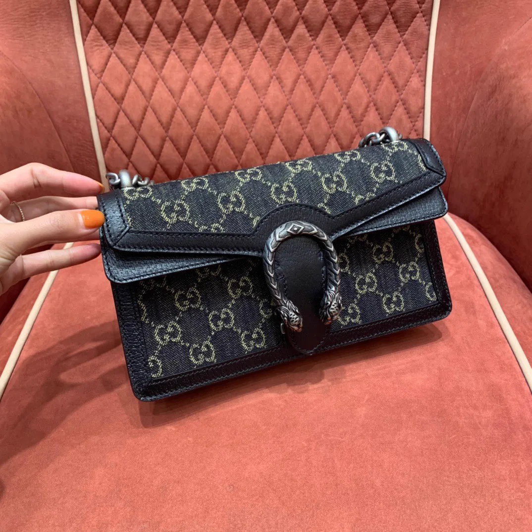 Replica Gucci Denim Mini Bag – 499623 Style Shoulder Bag in Blue Denim thumbnail