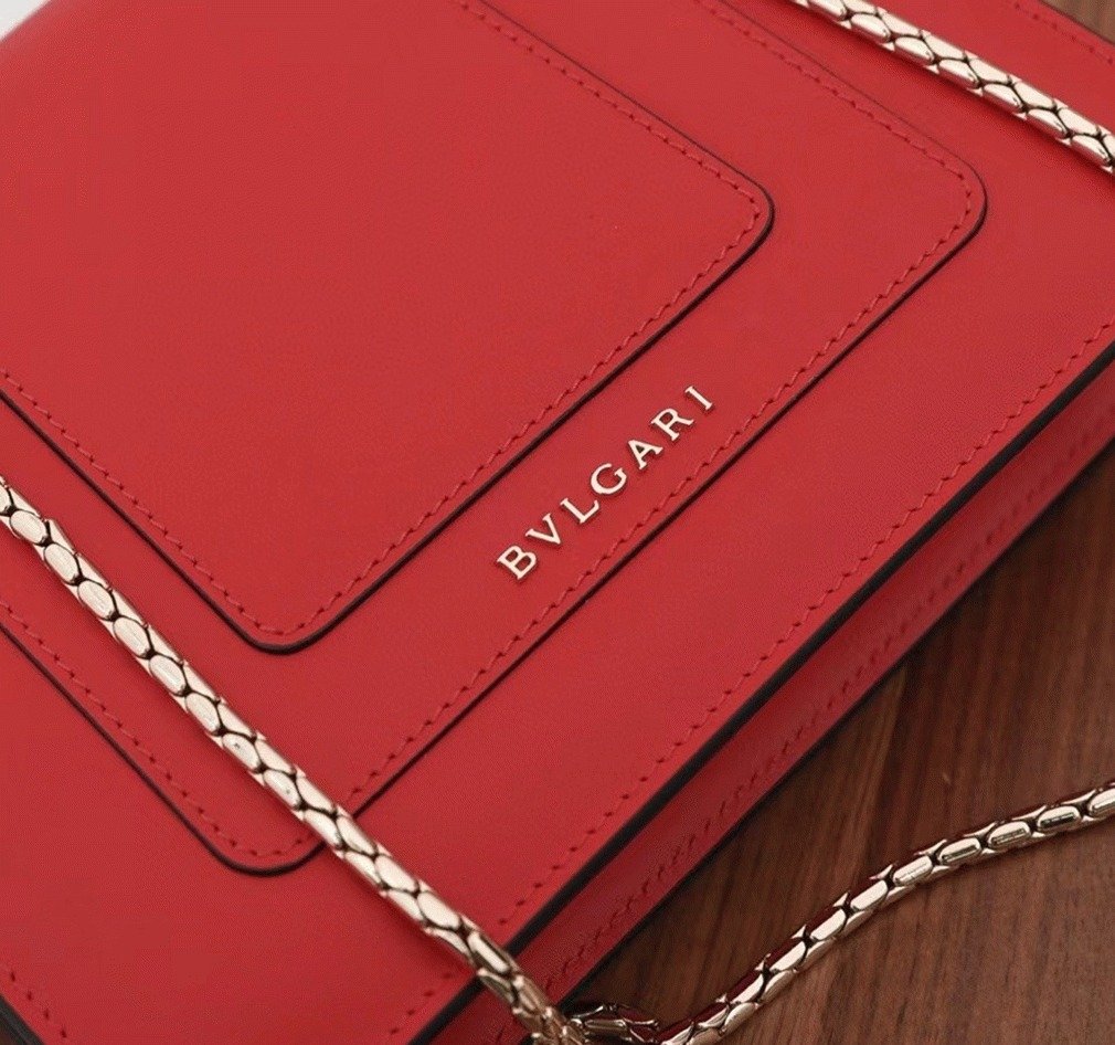 Reference image illustrating Replica Bvlgari Serpenti Forever Small Crossbody Bag Red Leather – Iconic Italian Design