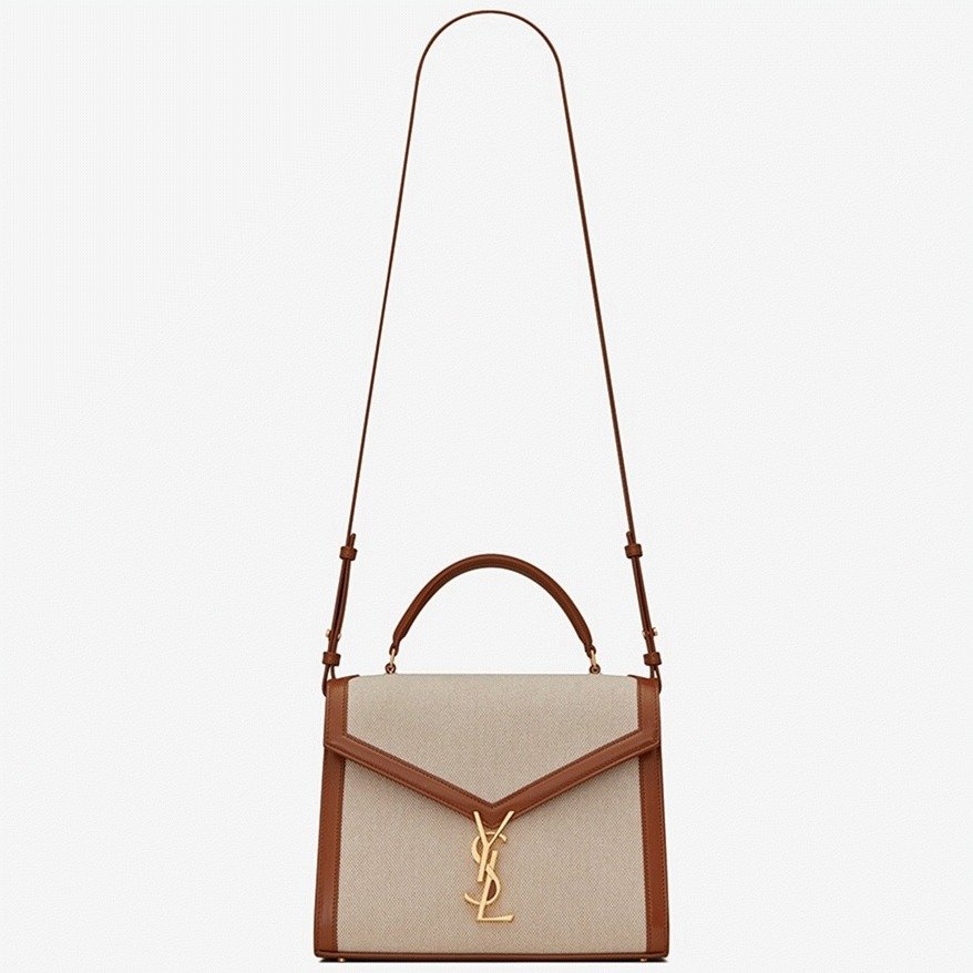 Replica Saint Laurent Cassandra Medium Bag in Beige Canvas – A Detailed Style Guide thumbnail