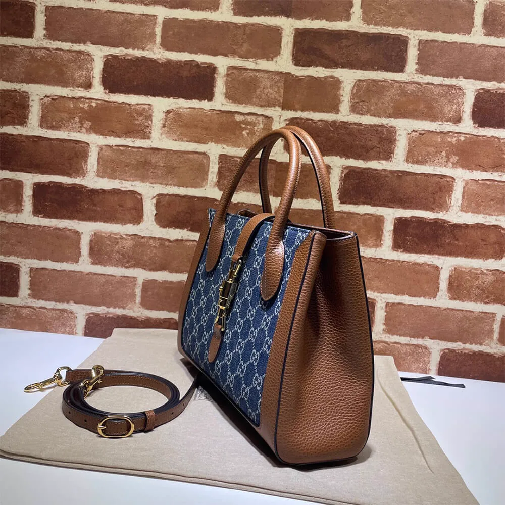 Reference image illustrating Replica Gucci GG Jackie 1961 Medium Tote Bag – Style, Design & History