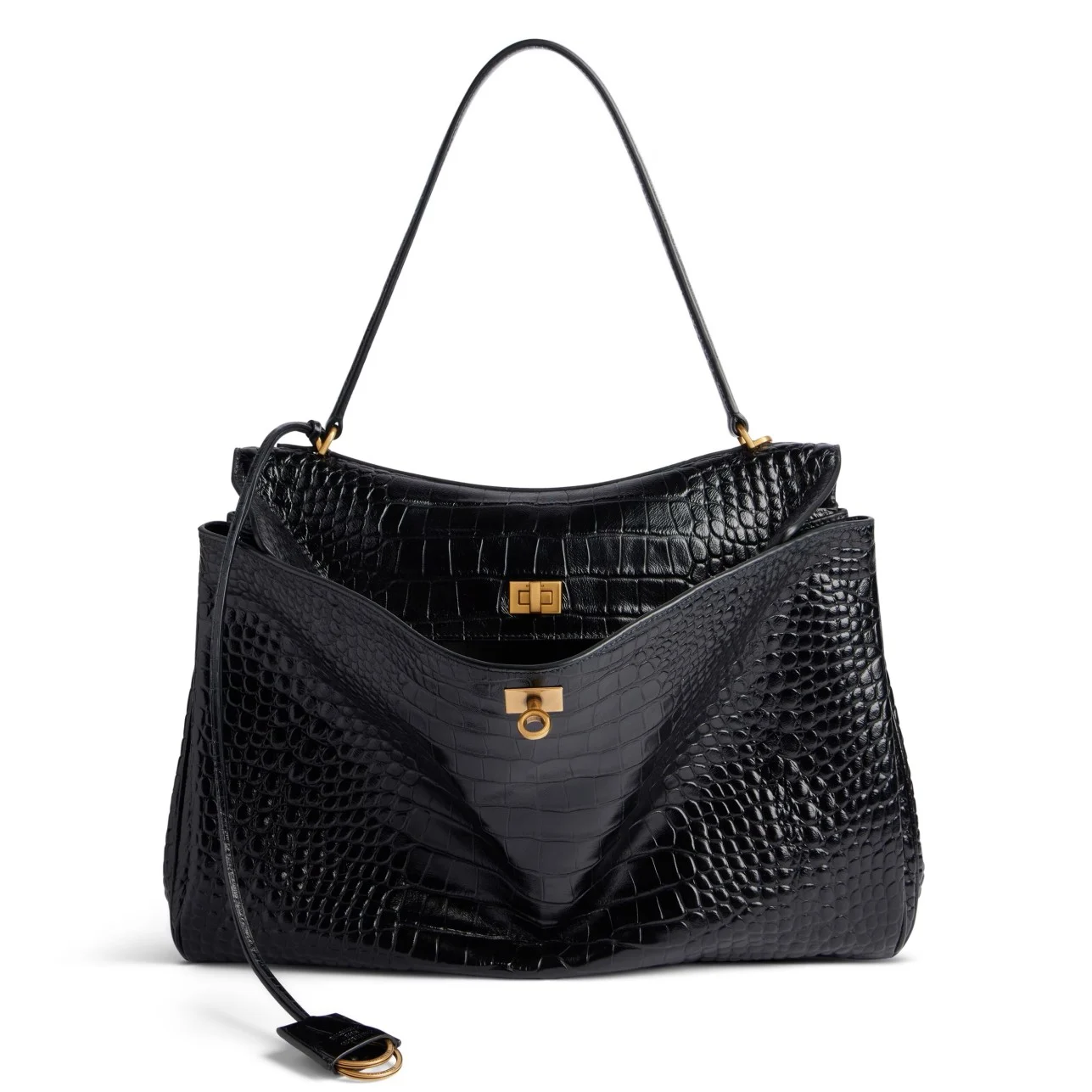 Replica Balenciaga Rodeo Large Bag in Black Crocodile-Embossed Calfskin – Style & Design Guide thumbnail