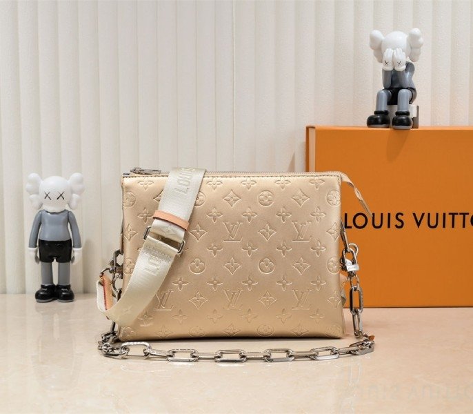 Replica Louis Vuitton Coussin PM Bag in Light Gold with Jacquard Strap thumbnail