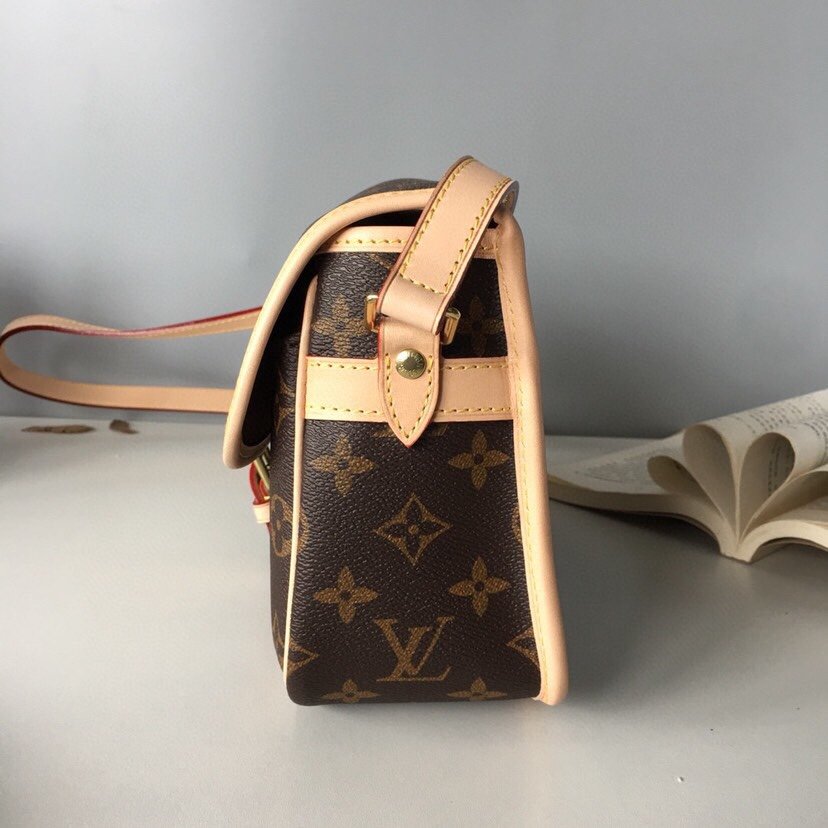 Reference image illustrating Replica Louis Vuitton Sologne Monogram Shoulder Bag – Vintage-Inspired Crossbody Design