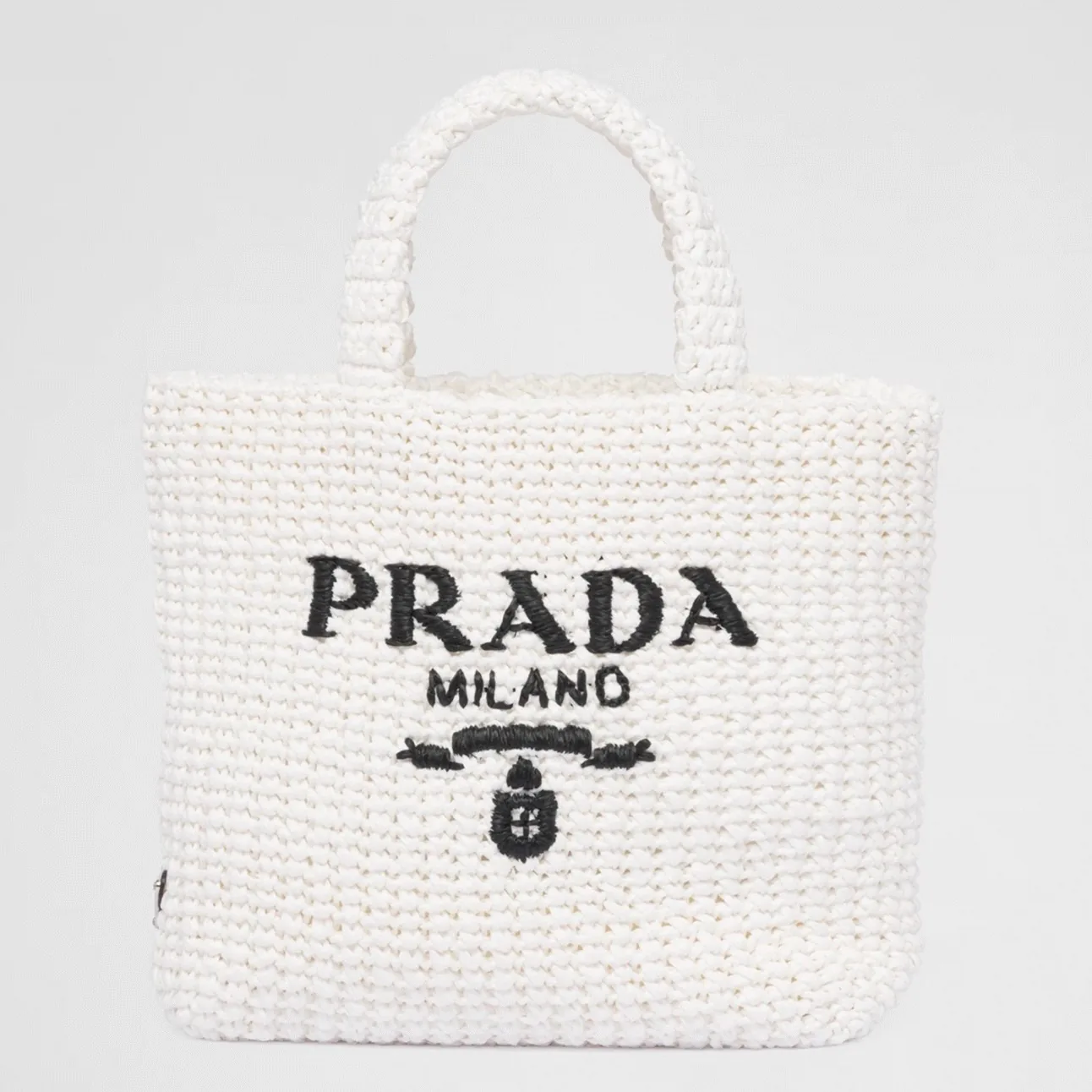 Replica Prada Crochet Tote Bag in White Raffia-Effect Yarn – A Detailed Style Guide thumbnail