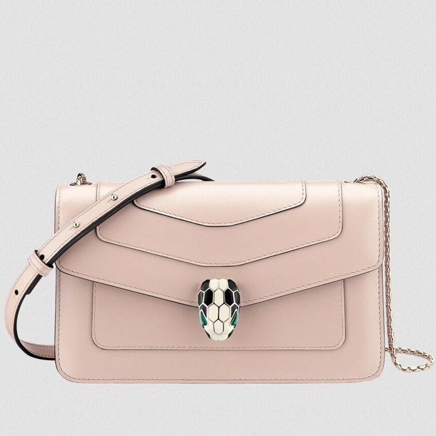 Replica Bvlgari Serpenti Forever Small Cross-body Bag in Beige Calfskin thumbnail