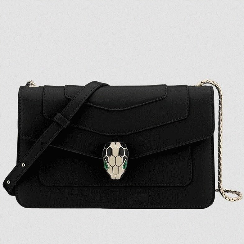 Replica Bvlgari Serpenti Forever Small Cross-body Bag Black Calfskin thumbnail