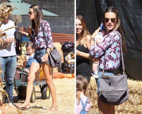 Alessandra Ambrosio’s Givenchy Pandora Satchel Steals the Show at a Pumpkin Patch thumbnail