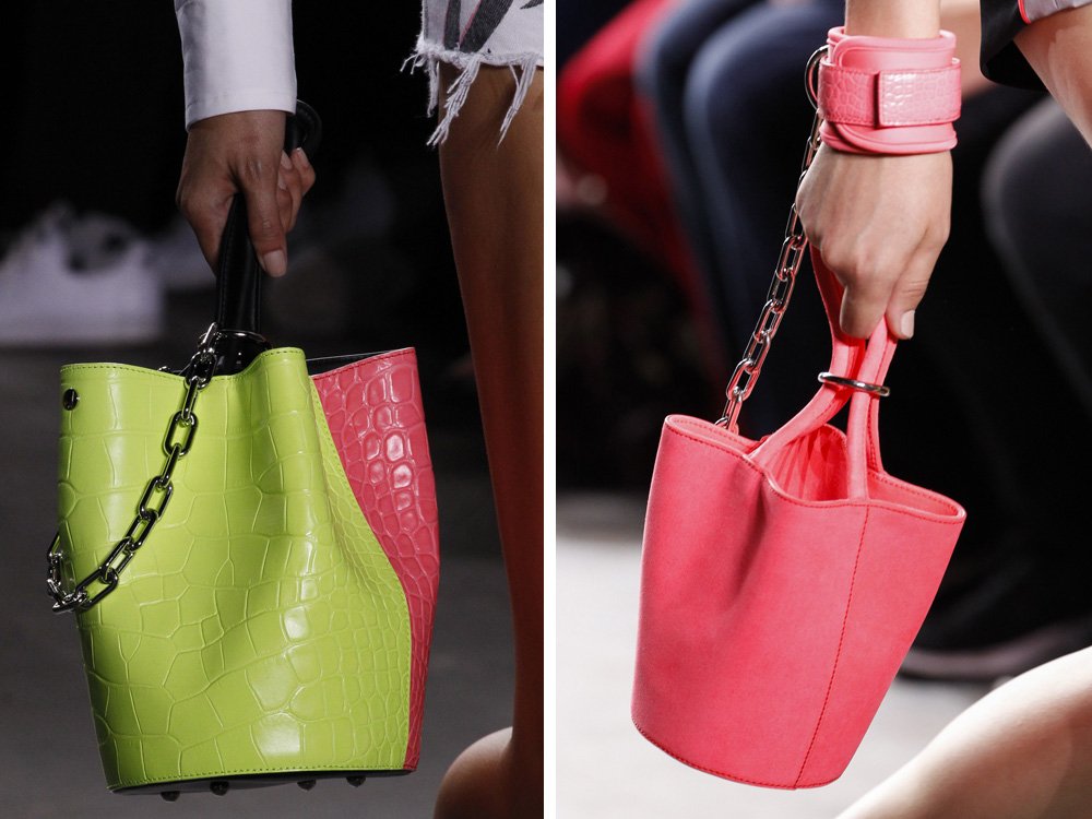 Reference image illustrating Alexander Wang Doubles Down on the Roxy Bucket Bag for Spring 2017