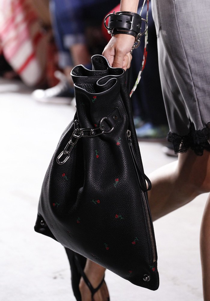 Reference image illustrating Alexander Wang Doubles Down on the Roxy Bucket Bag for Spring 2017