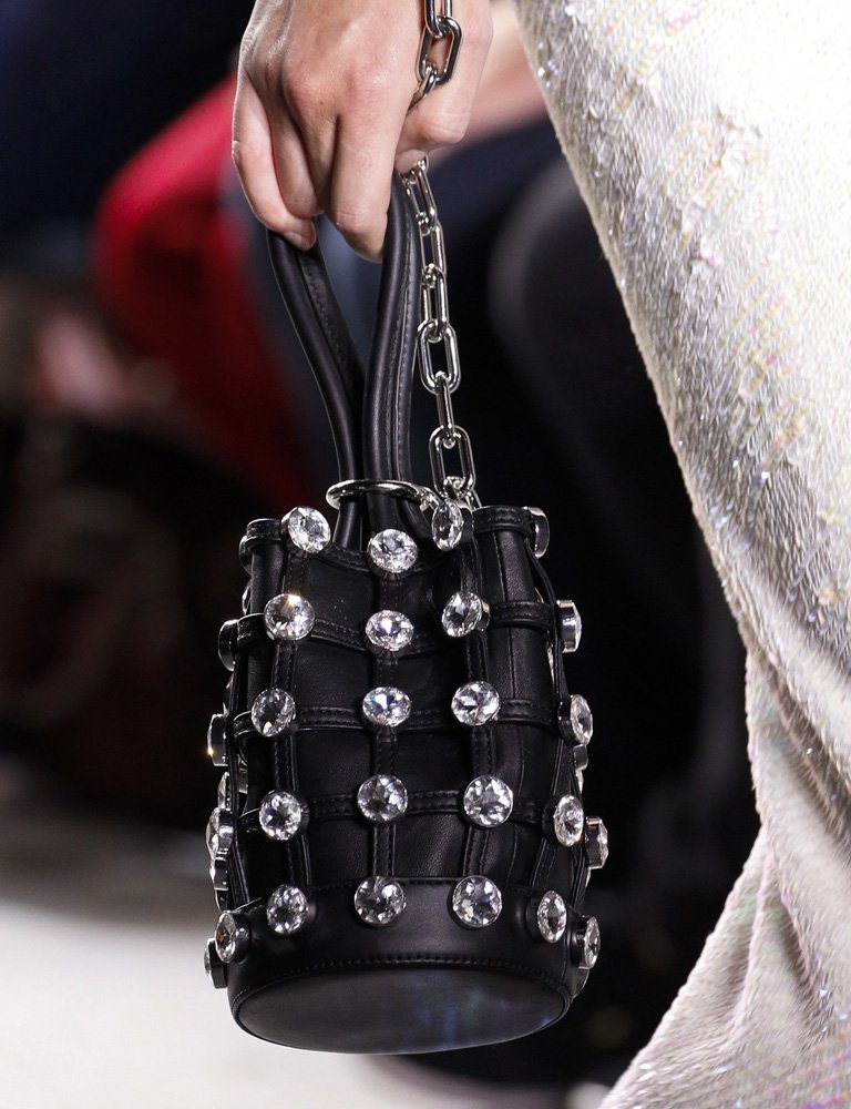 Reference image illustrating Alexander Wang Doubles Down on the Roxy Bucket Bag for Spring 2017