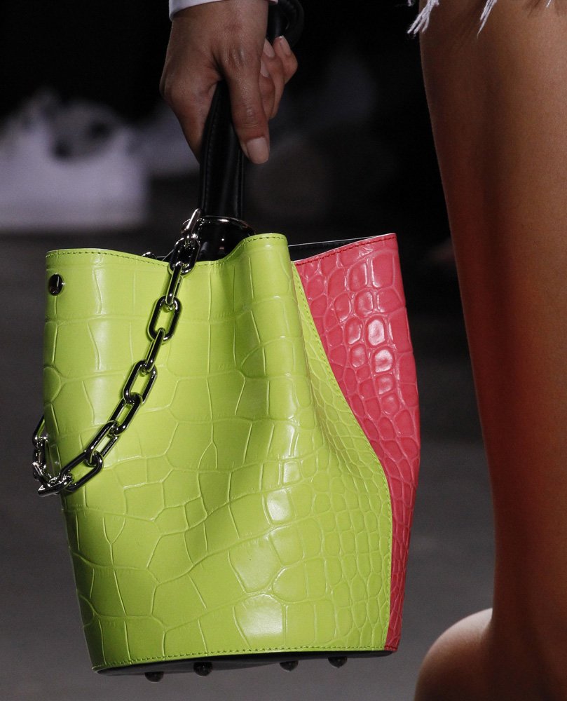 Reference image illustrating Alexander Wang Doubles Down on the Roxy Bucket Bag for Spring 2017