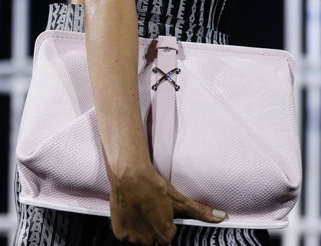 Reference image illustrating Alexander Wang Spring 2014 Handbags: Refined Shapes and Wearable Luxury on the Runway