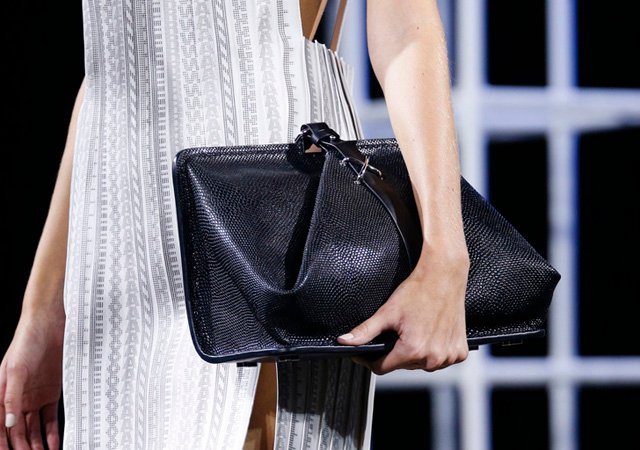Reference image illustrating Alexander Wang Spring 2014 Handbags: Refined Shapes and Wearable Luxury on the Runway