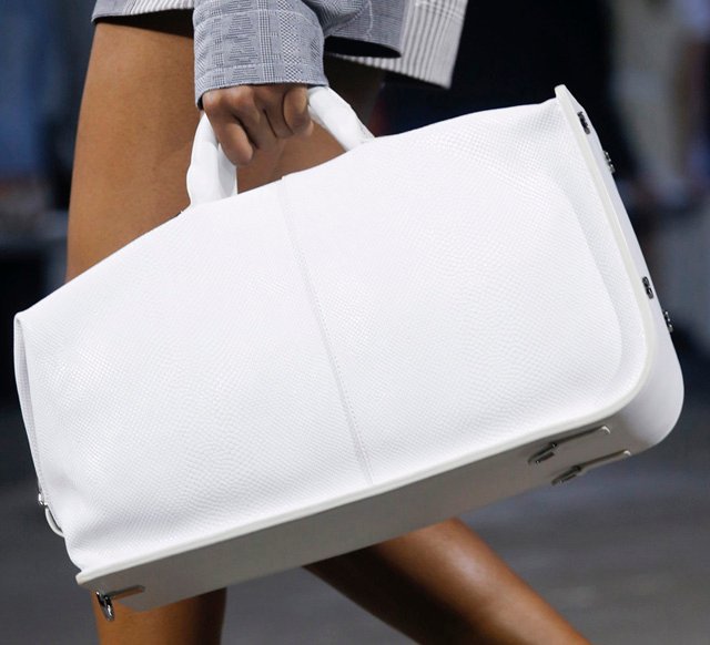 Reference image illustrating Alexander Wang Spring 2014 Handbags: Refined Shapes and Wearable Luxury on the Runway