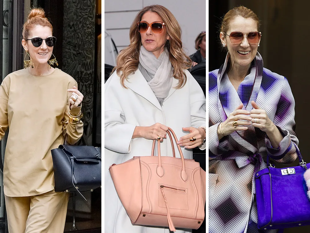 Reference image illustrating Céline Dion’s Designer Handbag Collection: A Look at Her Most-Worn Luxury Bags
