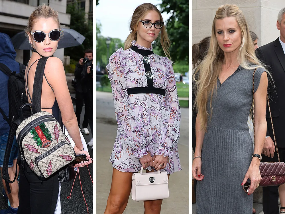 Reference image illustrating Celebrity Handbag Sightings at Paris Couture Week Fall 2016: Dior, Chanel & More