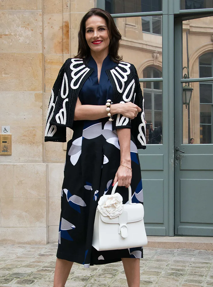 Reference image illustrating Celebrity Handbag Sightings at Paris Couture Week Fall 2016: Dior, Chanel & More