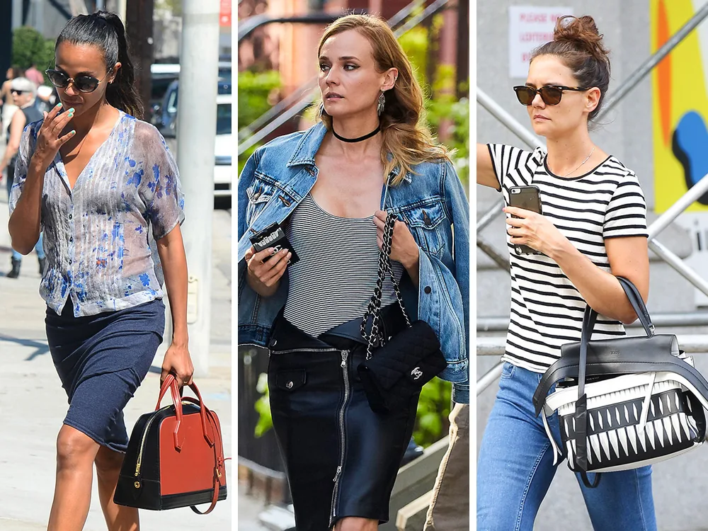 Reference image illustrating Celebrity Handbag Sightings: Mansur Gavriel, Tod’s, Céline and More Spotted in August 2016