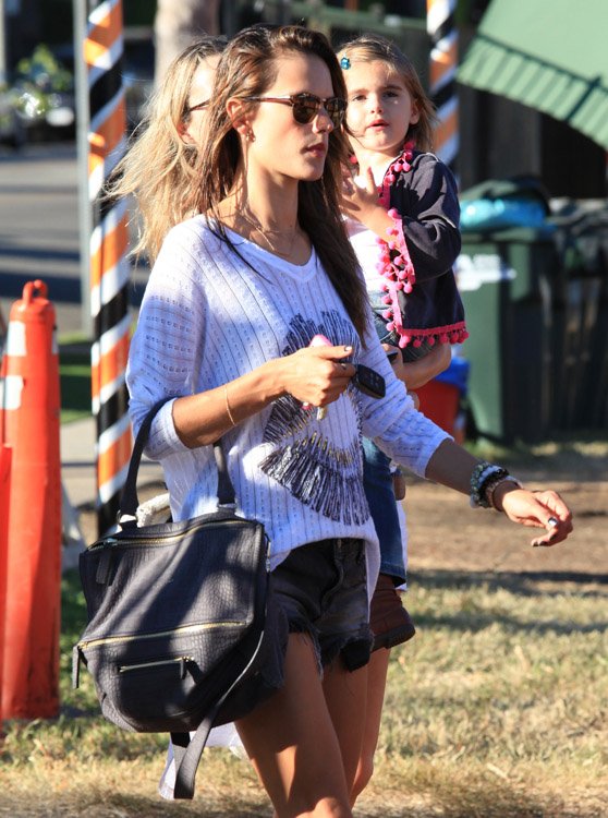 Reference image illustrating Celebrity Handbag Spotting at Mr. Bones Pumpkin Patch: Chanel, Givenchy & More