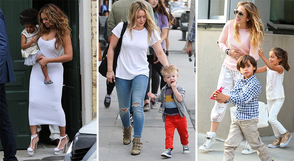 Reference image illustrating Celebrity Mom Shoe Style: Designer Boots, Pumps & Sneakers Worn by Famous Mothers