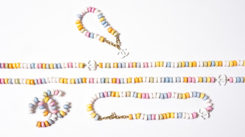 Reference image illustrating Chanel Fall 2014 Candy Clutches and Jewelry: A Sweet Luxury Obsession