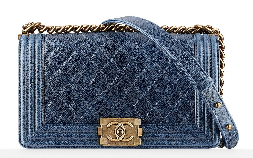 Reference image illustrating Chanel Fall 2014 Pre-Collection Bags: Python, Tweed, and Classic Flap Styles