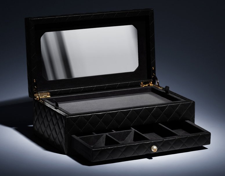 Reference image illustrating Chanel Jewelry Box Review: Quilted Lambskin Vanity Storage from the Métiers d’Art 2016 Collection