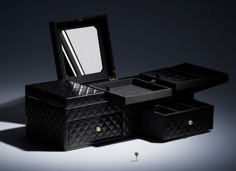Reference image illustrating Chanel Jewelry Box Review: Quilted Lambskin Vanity Storage from the Métiers d’Art 2016 Collection