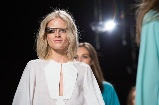 Reference image illustrating Diane von Furstenberg and Google Glass Debut at New York Fashion Week Spring 2013