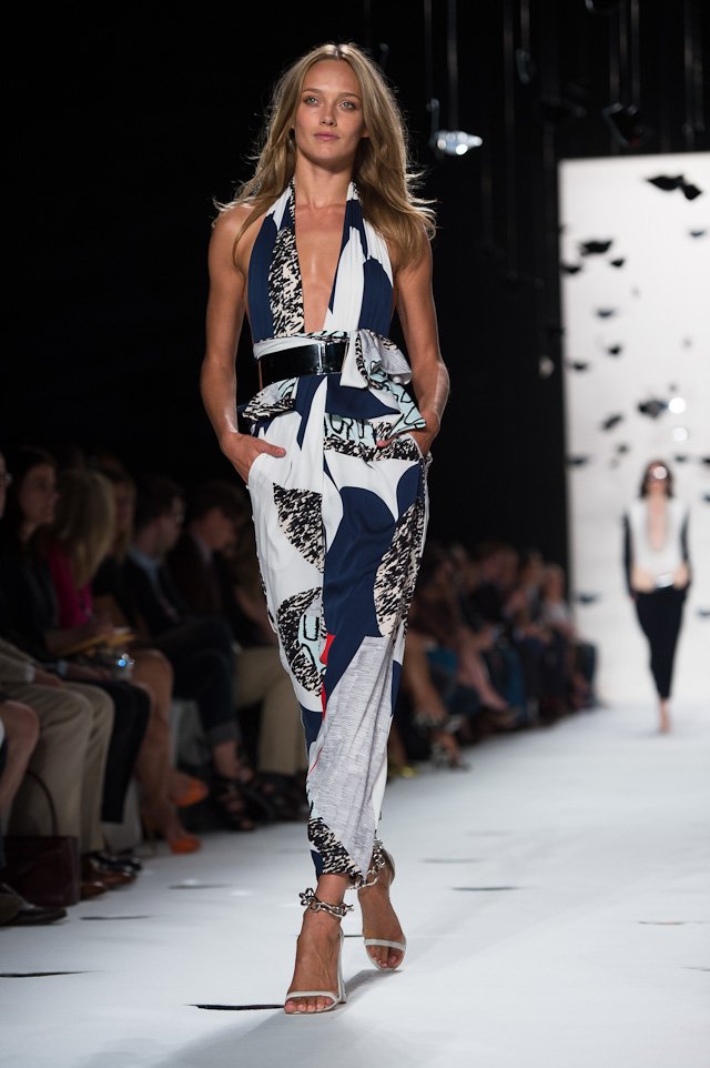 Reference image illustrating Diane von Furstenberg Spring 2013: Retro 70s Silhouettes Meet Google Glass Innovation