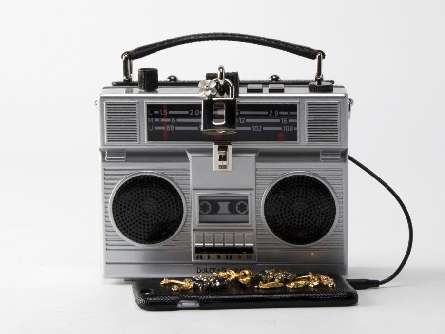 Reference image illustrating Dolce & Gabbana Boombox Bag: A Designer Purse That Actually Plays Music