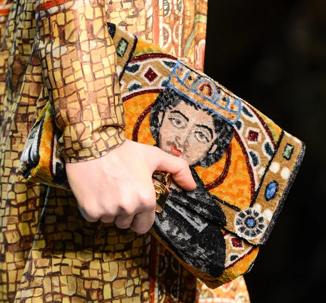 Reference image illustrating Dolce & Gabbana Fall 2013 Handbags: Mosaic Masterpieces and Sicilian Opulence