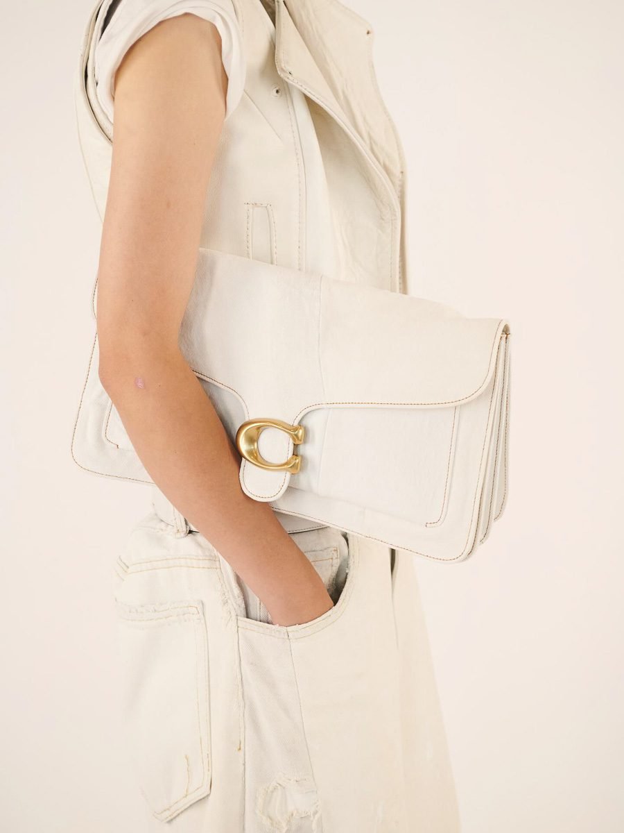 Reference image illustrating Ella Bright’s Coach Tabby Bag Steals the Spotlight on the Off Campus Press Tour
