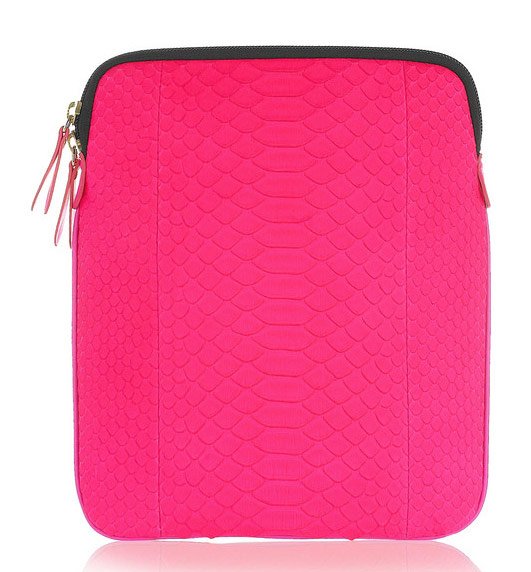 Reference image illustrating Emilio Pucci Neon Python Accessories: Bold Snakeskin for iPad, iPhone, and Passport