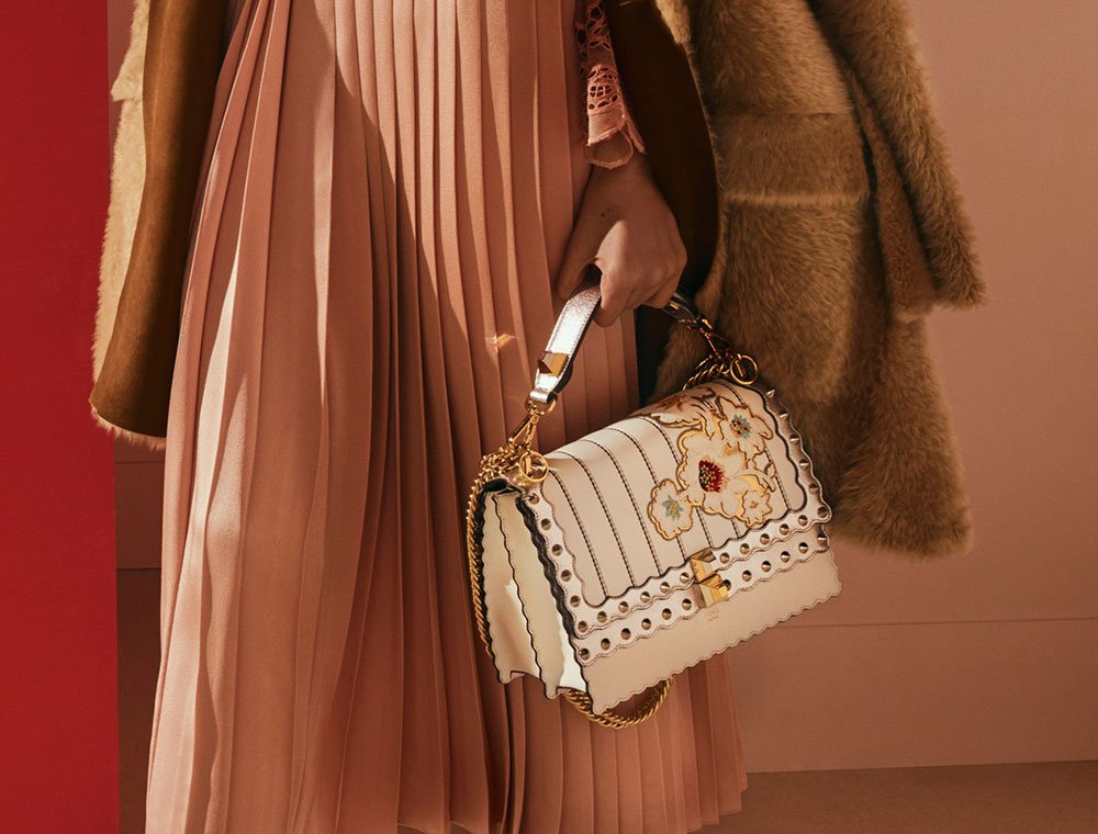 Reference image illustrating Fendi Pre-Fall 2017 Handbags: A New Silhouette Joins the Rainbow Bag and Beloved Icons