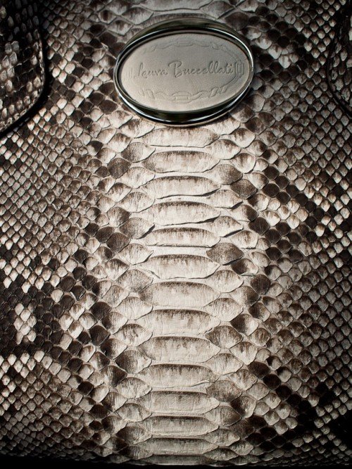 Reference image illustrating Inside the Bag of Stylist Elysze Held: A Laura B Python Handbag and Curated Essentials