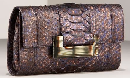 Judith Leiber Shimmering Python Clutch: A Sleek Departure from Crystal Evening Bags thumbnail