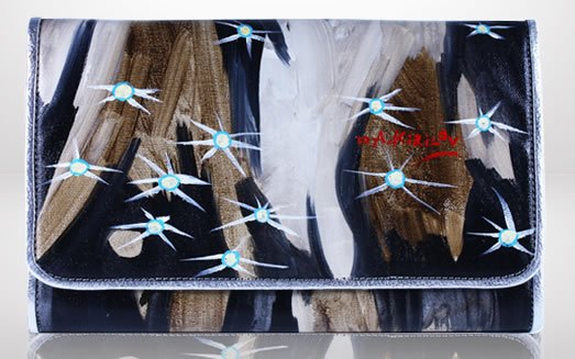 Reference image illustrating LaLucca Art Bags: Hand-Painted Clutches That Are Truly One-of-a-Kind