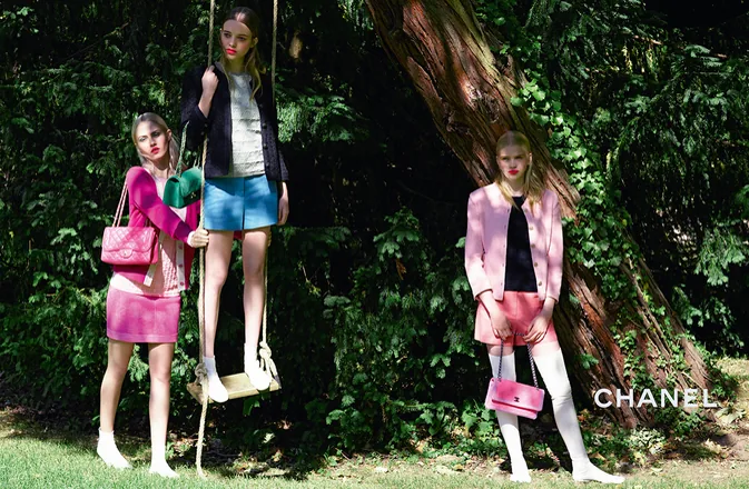 Reference image illustrating Louis Vuitton and Chanel Cruise 2016 Bag Campaigns: A First Look at New Handbag Styles