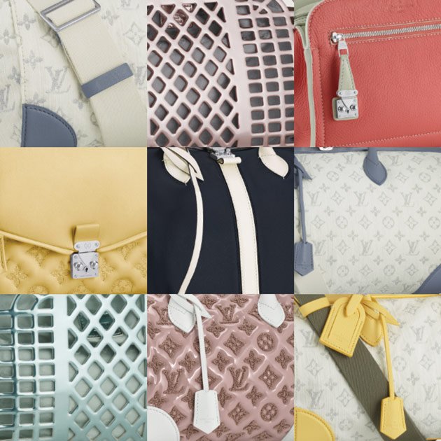 Reference image illustrating Louis Vuitton Spring 2012 Handbag Collection: Pastels, Crocodile & Canvas Gems