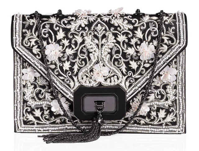 Reference image illustrating Marchesa Fall 2013 Evening Bags: A Closer Look at Beaded Clutches and Exotic Day Styles