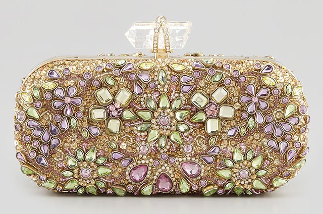 Reference image illustrating Marchesa Spring 2014 Evening Clutches: Crystal, Floral, and Laser-Cut Luxury