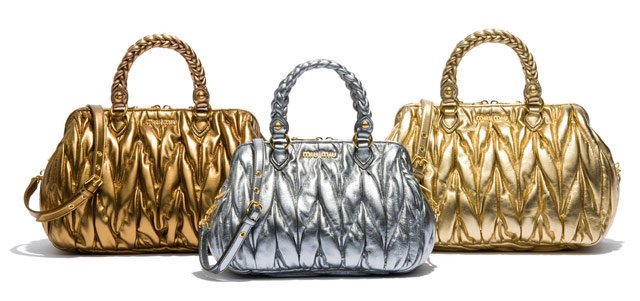 Miu Miu Limited Edition Gold, Silver & Bronze Bags for the 2012 London Olympics thumbnail