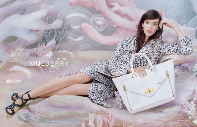 Reference image illustrating Mulberry Spring 2013 Campaign: Pastel Handbags and Dreamy Aesthetic by Tim Walker