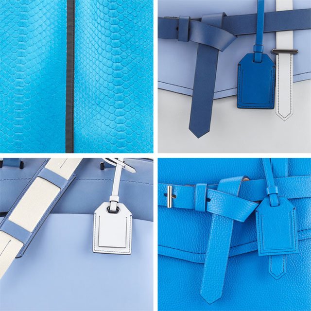 Reference image illustrating Reed Krakoff’s Blue Hour: Resort 2013 Bags in Vivid Azure and Cerulean