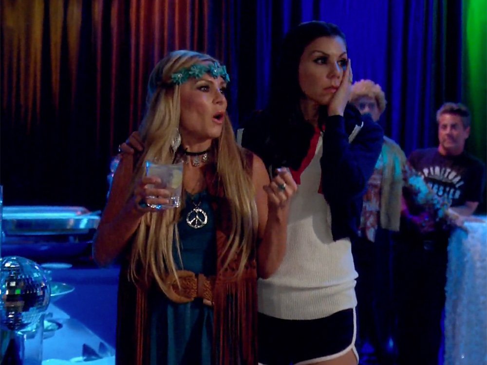 Reference image illustrating RHOC Recap: The Handbag Rule Was Broken at Shannon’s Disastrous 70s Party