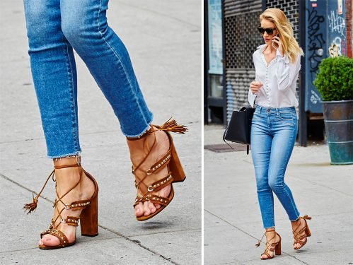 Rosie Huntington-Whiteley’s Designer Shoe Collection: Suede Boots & Sandals to Copy Now thumbnail